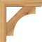 Ekena Millwork Westlake Block Rough Sawn Bracket w/ Offset Brace, Western Red Cedar, 4"W x 14"D x 14"H BKT0402X14X14WTL05RWR - alternate 3